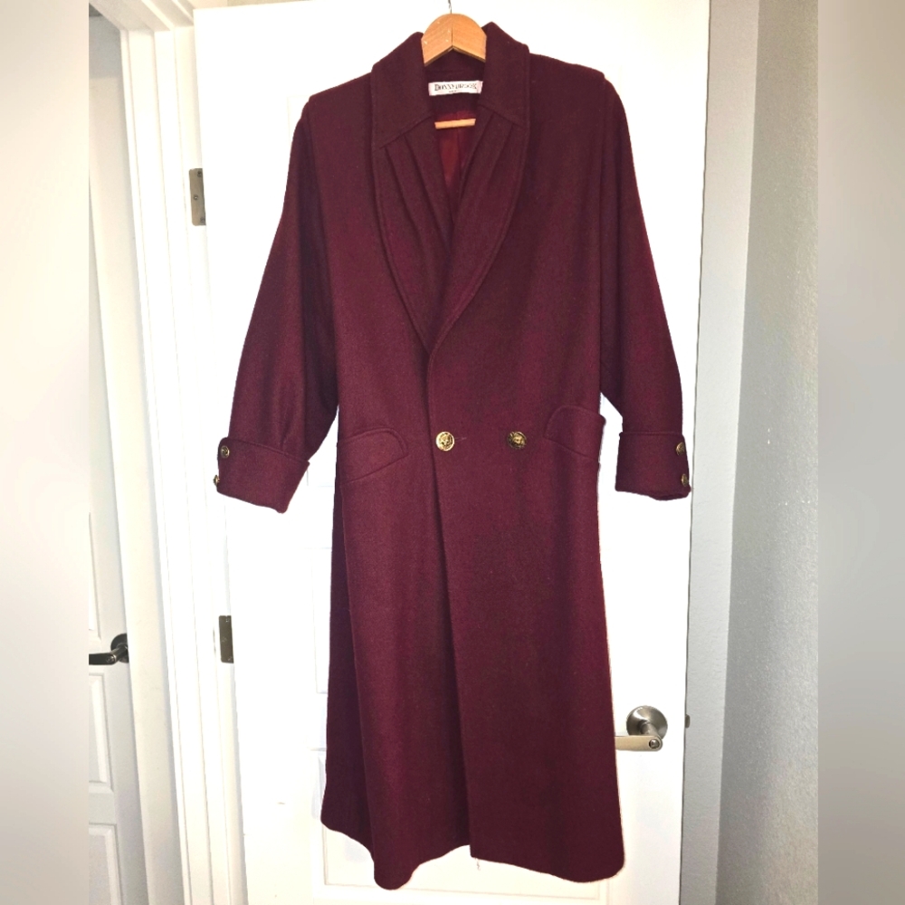 Donny Brook long trench coat Size:10P Color:Burgundy